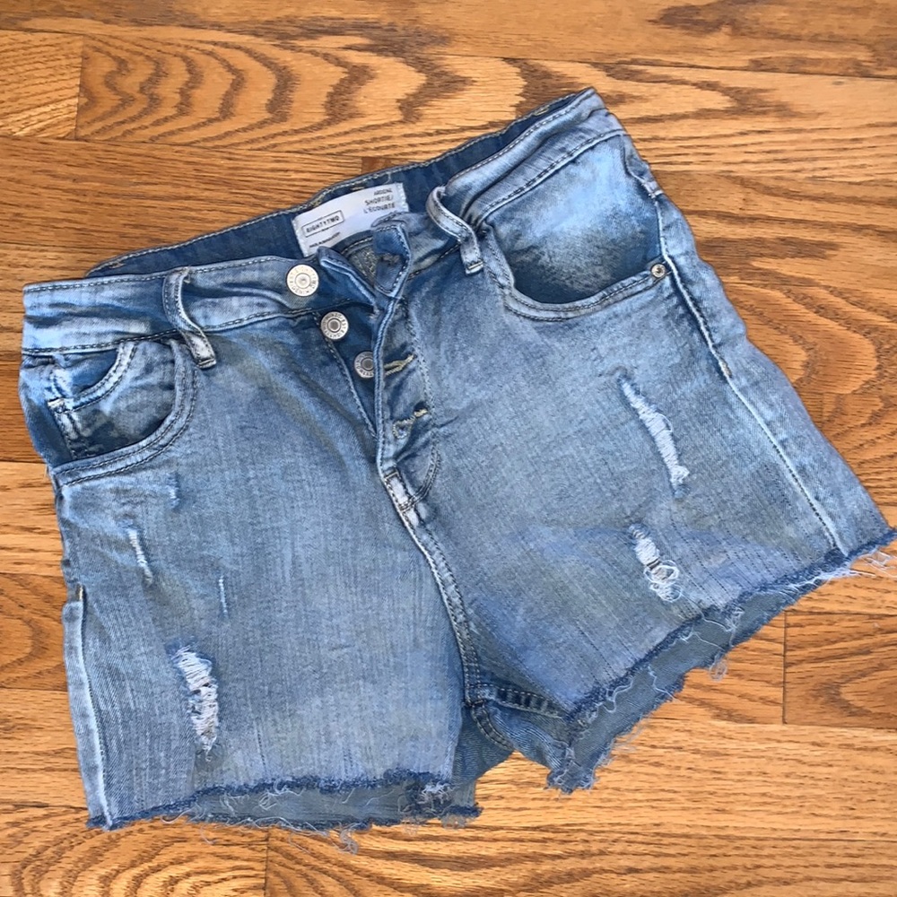 Ladies Distressed Denim Shorts